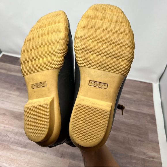 Sperry Topsider Womens 7m Brown Leather Duck Boots. Rain Boots. Side Zip. Rubber - Picture 11 of 14